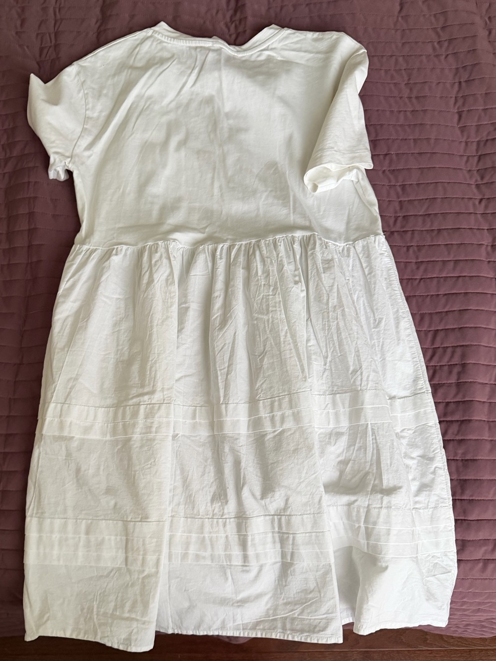 Zara White Short-Sleeve Tiered Dress - Picture 9 of 9